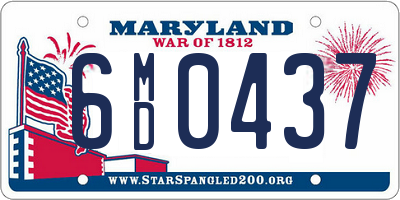 MD license plate 6MD0437