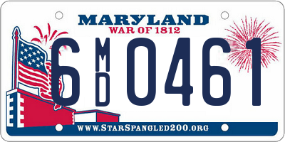 MD license plate 6MD0461