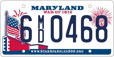 MD license plate 6MD0468