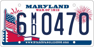 MD license plate 6MD0470