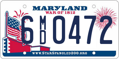 MD license plate 6MD0472