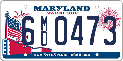 MD license plate 6MD0473