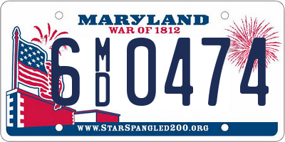 MD license plate 6MD0474