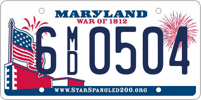 MD license plate 6MD0504
