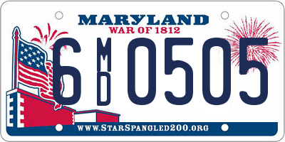 MD license plate 6MD0505