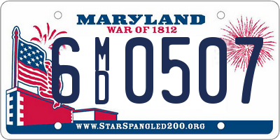 MD license plate 6MD0507