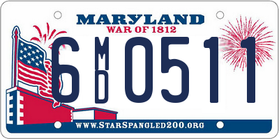 MD license plate 6MD0511