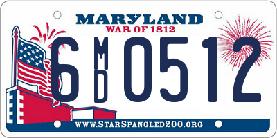 MD license plate 6MD0512