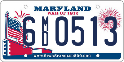 MD license plate 6MD0513