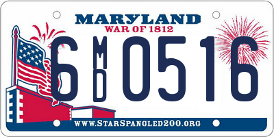 MD license plate 6MD0516