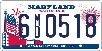 MD license plate 6MD0518