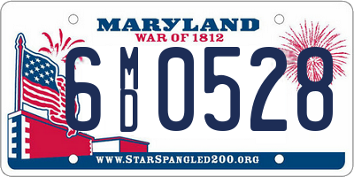 MD license plate 6MD0528