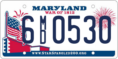 MD license plate 6MD0530