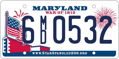 MD license plate 6MD0532