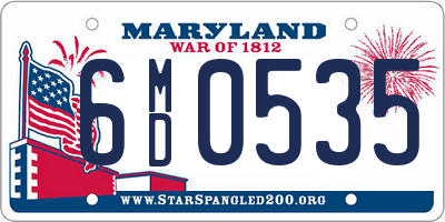 MD license plate 6MD0535