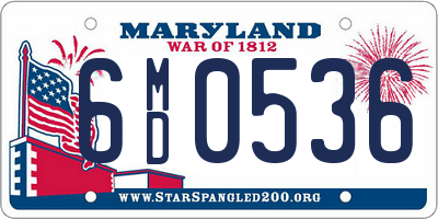 MD license plate 6MD0536