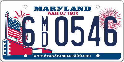 MD license plate 6MD0546