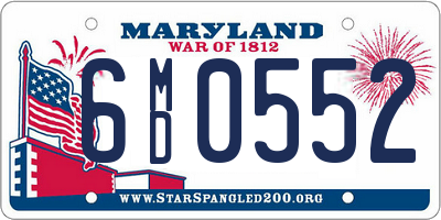 MD license plate 6MD0552