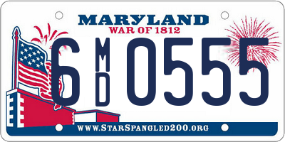 MD license plate 6MD0555