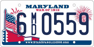 MD license plate 6MD0559