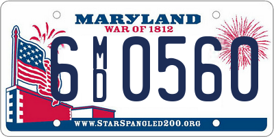 MD license plate 6MD0560