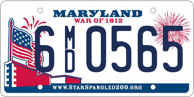 MD license plate 6MD0565