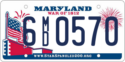 MD license plate 6MD0570