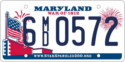 MD license plate 6MD0572