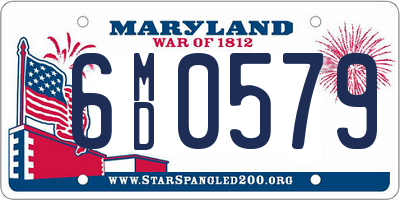 MD license plate 6MD0579