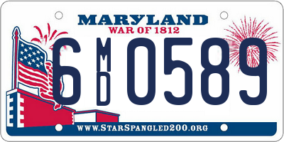 MD license plate 6MD0589