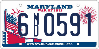 MD license plate 6MD0591