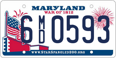 MD license plate 6MD0593