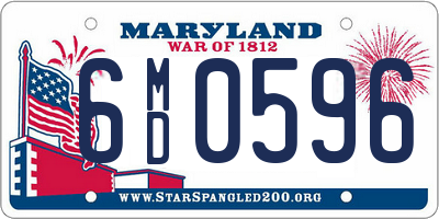 MD license plate 6MD0596