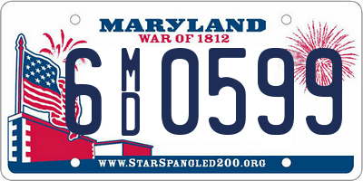 MD license plate 6MD0599