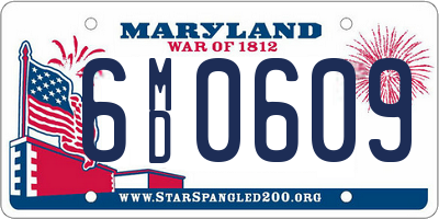 MD license plate 6MD0609