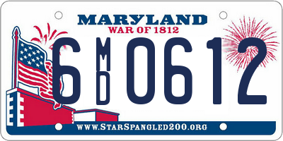 MD license plate 6MD0612