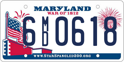 MD license plate 6MD0618