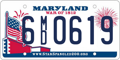 MD license plate 6MD0619
