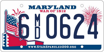 MD license plate 6MD0624