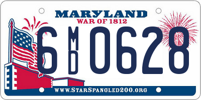 MD license plate 6MD0628