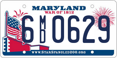 MD license plate 6MD0629