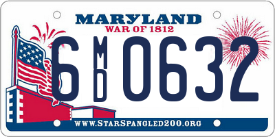 MD license plate 6MD0632