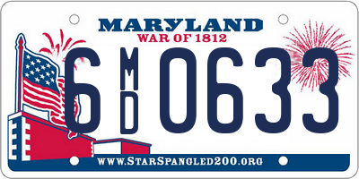 MD license plate 6MD0633