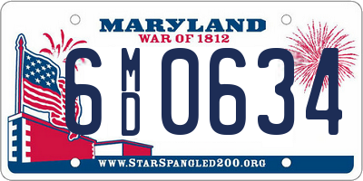 MD license plate 6MD0634