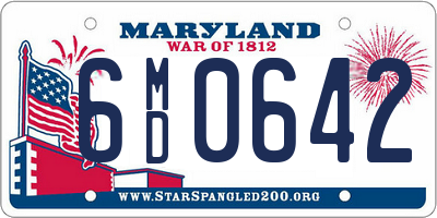 MD license plate 6MD0642