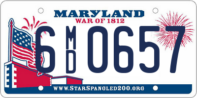 MD license plate 6MD0657