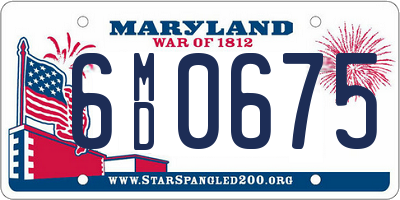 MD license plate 6MD0675