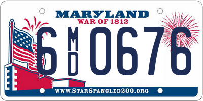 MD license plate 6MD0676