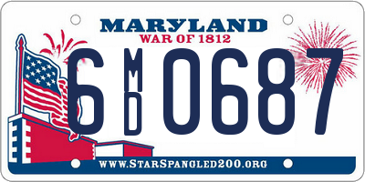 MD license plate 6MD0687