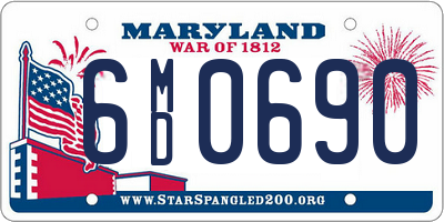 MD license plate 6MD0690